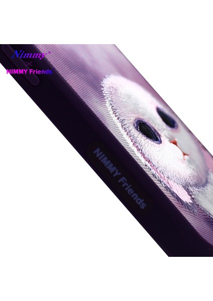 iPhone 15 Pro Uyumlu 3D Göz Mor Tavşan Detaylı Nakış İşlemeli Kabartmalı Big Eyes Kılıf modelleri