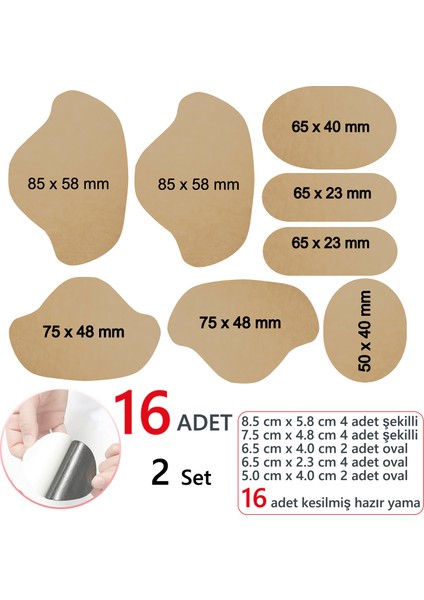 Spor Ayakkabı Yapışkanlı Keçe Tamir Yaması Topuk Desteği.16 Adet Set Renk Seçenekli fiyatları