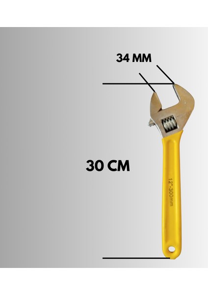 Kurbağacık 12" Ingiliz Anahtarı Kurbacık Anahtar 300 mm fiyatları