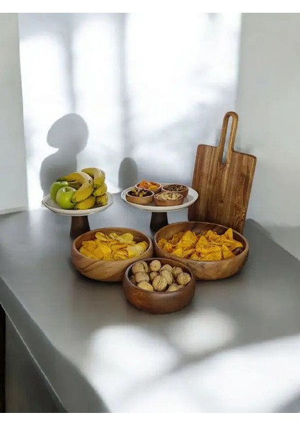 2'li Ahşap Ayaklı Porsolen Dekor & Sunum Standı (25 ve 21CM) fırsatları