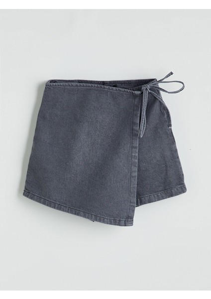 Yeni Sezon Beli Baglamali Kadin Jean Sort Etek - S5QN16Z8 indirimleri