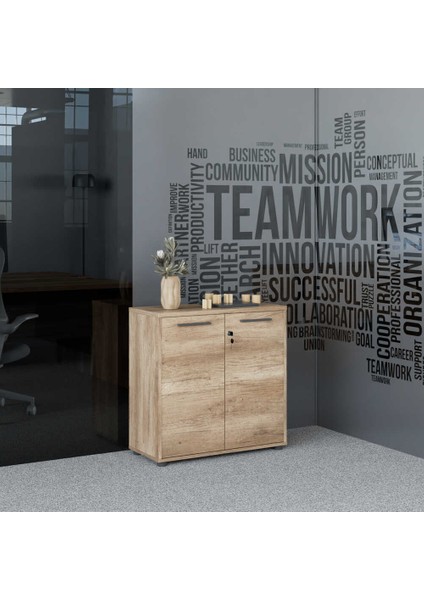 Adore Newyork 2 Katlı Kilitli 2 Kapaklı Kitaplık - Tori