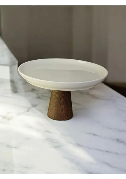 Ahşap Ayaklı Porsplen Dekor & Sunum Standı (21CM) fiyatları