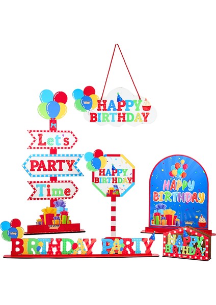 Happy Birthday Parti Seti Doğum Günü Parti Seti Doğum Günü Arka Plan Doğum Günü Süsleri
