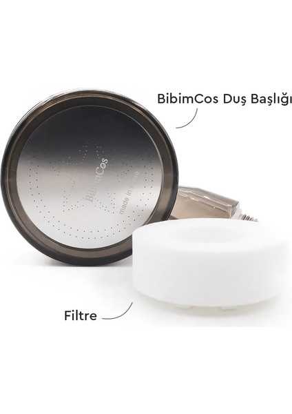 Mini Duş Başlığı + 5 Yedek Filtre + 6 Madeca Duş Filtresi (1 Yıllık Set)
