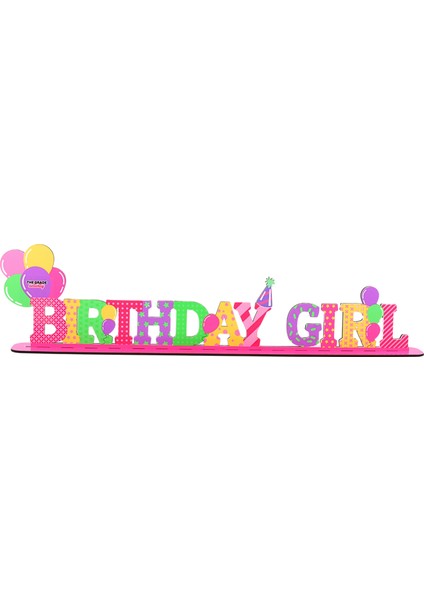 Pembe Masaüstü Birthday Girl Doğum Günü Süsleri Pembe Doğum Günü Süs Kız Çocuk Doğum Günü Konsepti
