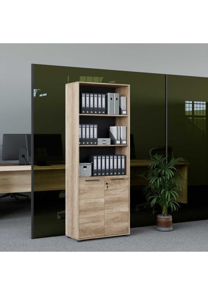 Adore Newyork 5 Katlı Kilitli 2 Kapaklı Kitaplık - Tori