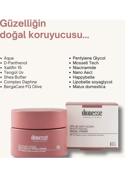 Nemlendirici Spf 30 Gündüz Kremi - Yoğun Nemlendirici ve Cilt Destekleyici Güneş Koruyucu fırsatları