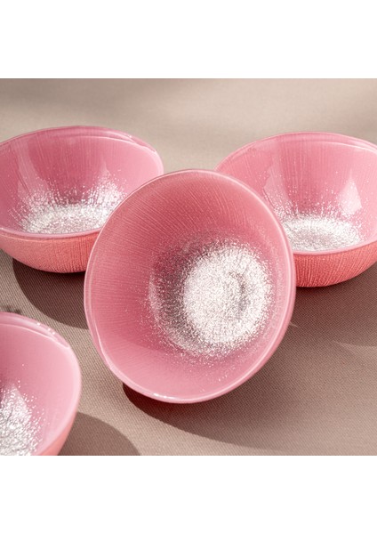 Pastel 4 Parça Cam Kase 10 cm Pembe fırsatları