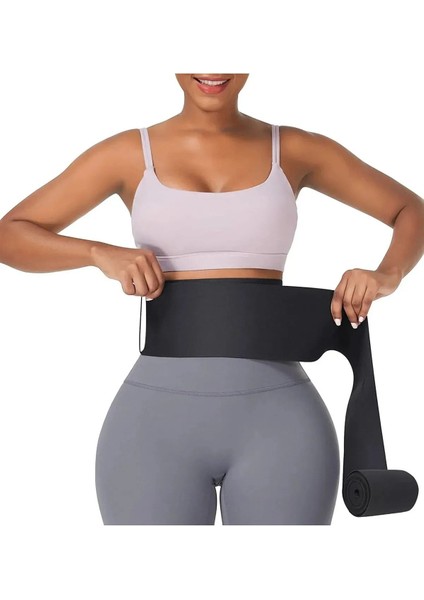 Kadın Uzun Bel Korse, Ayarlanabilir, Siyah, 2 Metre, İnceltici, Kum Saati Formlu