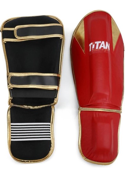 Parlak Kırmızı - Altın (Gold) Muay Thai, Kick Boks Kaval Koruyucu fiyatları