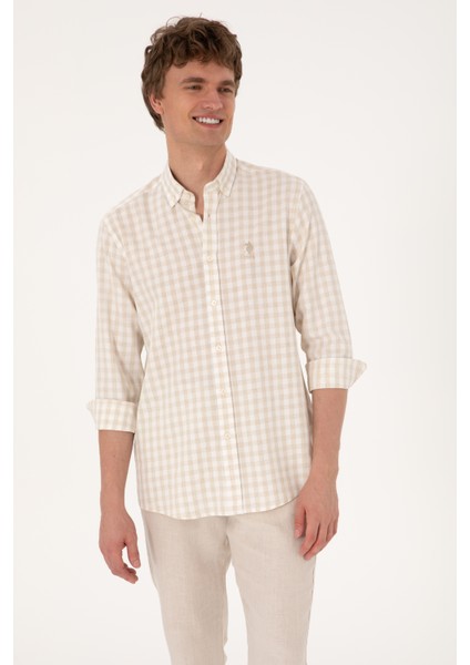 Erkek Camel Gömlek Desenli 50300199-VR015 modelleri