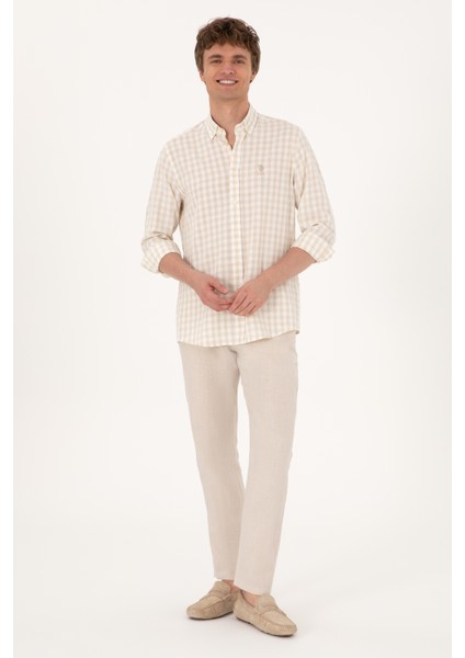 Erkek Camel Gömlek Desenli 50300199-VR015 fırsatları