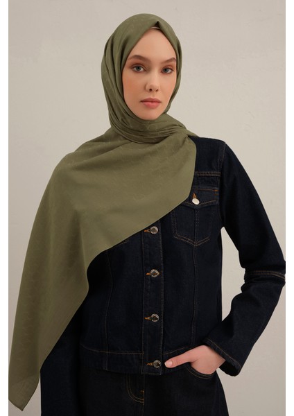 Haki Link Desen Bambu Cotton Şal 49 modelleri