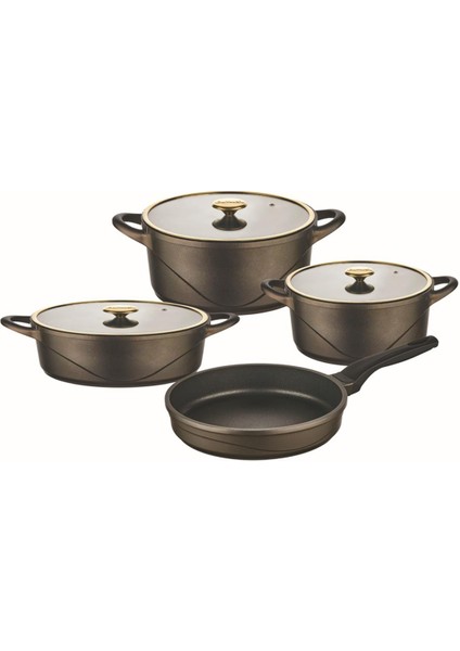 Collection - 3560 Orbıtal - 7 Parça, Biogranit Döküm, Duman Gold Renk Gövde, Gold Renk Detay fiyatları