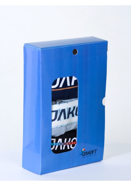 Classics- Premium Pamuklu Likralı Erkek Boxer 3 Adet Siyah Lacivert Gri Renk