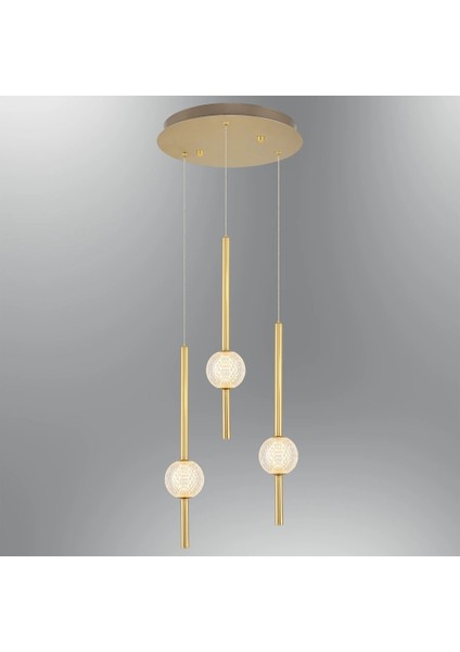 4133-3A 3'lü Modern Çubuk LED Sarkıt Avize