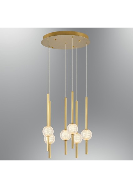 4133-6A 6'lı Modern Çubuk LED Sarkıt Avize