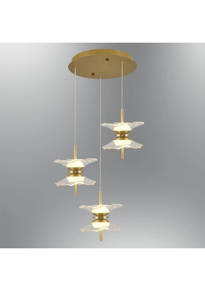 4113-3A 3'lü Dekoratif LED Sarkıt Avize