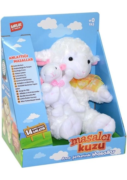 M-1117526-12 Yavrulu Masal Anlatan Kuzu Peluş -Brl