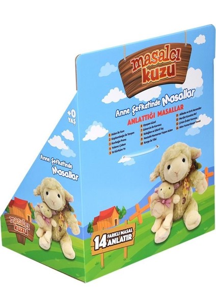 M-1117526-12 Yavrulu Masal Anlatan Kuzu Peluş -Brl