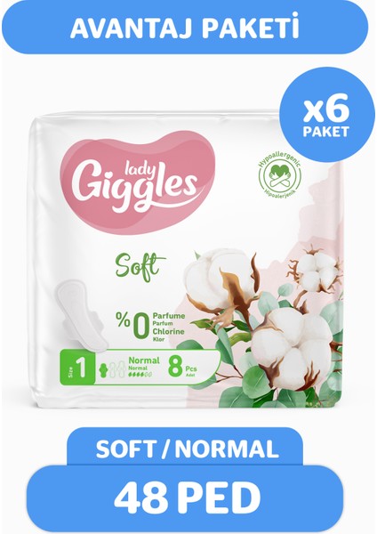 Lady Soft Hijyenik Ped Normal Avantaj Paketi 48 Adet