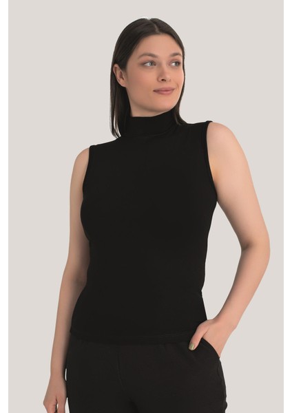 Kadın Siyah Balıkçı Yaka Kolsuz Body 3'lü Paket fırsatları