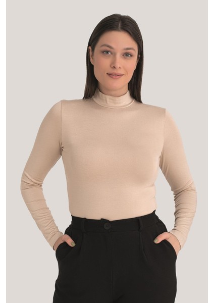 Kadın Ten Balıkçı Yaka Uzun Kollu Body 3 Adet fiyatları