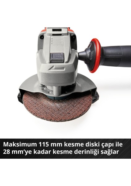 Akülü Avuç Taşlama TE-AG 18/115-2 Li - Solo Power X-Change (18 V, 115 mm Ø disk, 28 mm kesme derinliği, yumuşak başlatma özelliği, kesme koruması) - 4431166