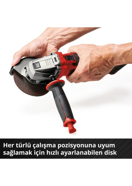 Akülü Avuç Taşlama TE-AG 18/115-2 Li - Solo Power X-Change (18 V, 115 mm Ø disk, 28 mm kesme derinliği, yumuşak başlatma özelliği, kesme koruması) - 4431166