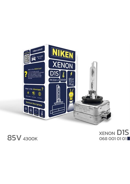 D1S Xenon 4300K Gün Işığı Beyaz Renk 85V 35W PK32D-2