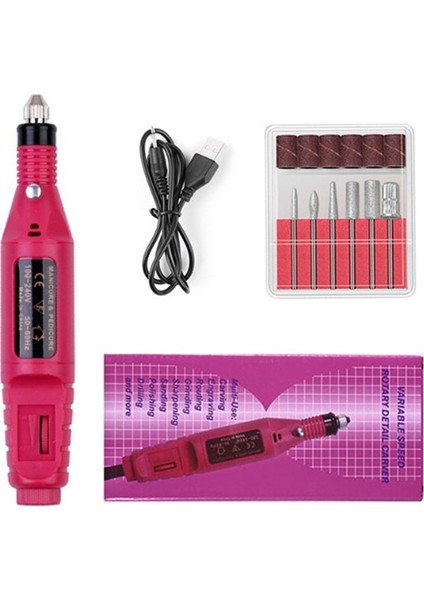 Vovento Elektrikli 6 Başlıklı Hız Ayarlı Manikür Pedikür Seti