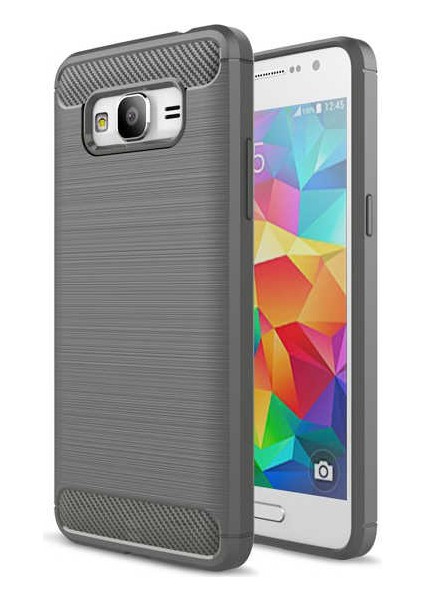 Samsung Galaxy J7 2016 ile Uyumlu Kamera Korumalı Darbe Önleyici Carbon Brushed Silikon Kılıf