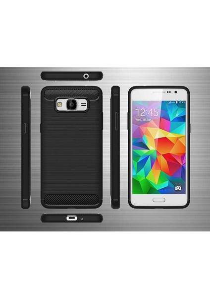 Samsung Galaxy J7 2016 ile Uyumlu Kamera Korumalı Darbe Önleyici Carbon Brushed Silikon Kılıf fiyatları