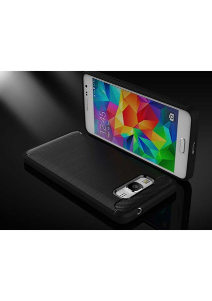 Samsung Galaxy J7 2016 ile Uyumlu Kamera Korumalı Darbe Önleyici Carbon Brushed Silikon Kılıf modelleri