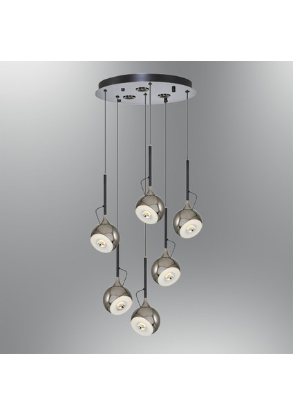 2822-6A 6'lı Dekoratif LED Sarkıt Avize