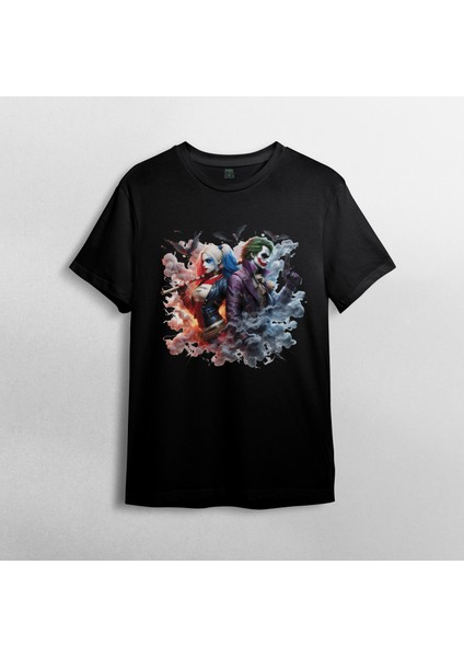 Joker & Harley Quinn Unisex %100 Pamuklu Bisiklet Yaka T-Shirt Model 1 fiyatları
