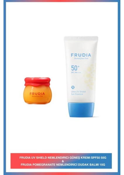 Pomegranate Nemlendirici Dudak Balmı + Uv Shield Nemlendirici Güneş Kremi 50 gr