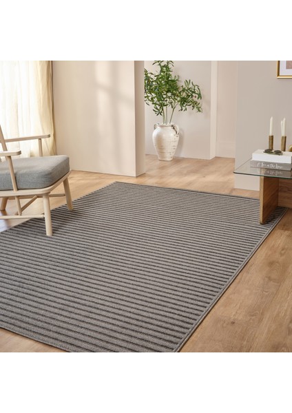 Iskandinav Tyra Gray 80X150 cm Salon Mutfak Halısı Yolluk Salon Mutfak Halısı Yolluk Kilim
