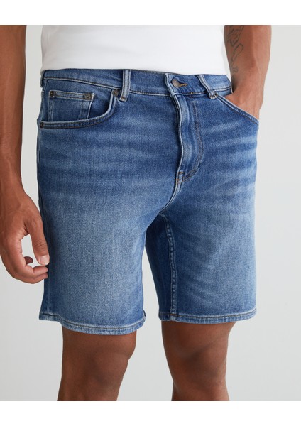 Erkek Mavi Regular Fit Şort 205521.973