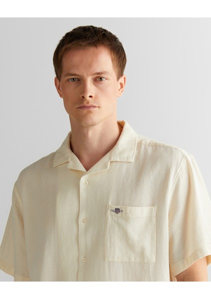 Erkek Krem Regular Fit Gömlek Yaka Gömlek 3825119T.130 fırsatları