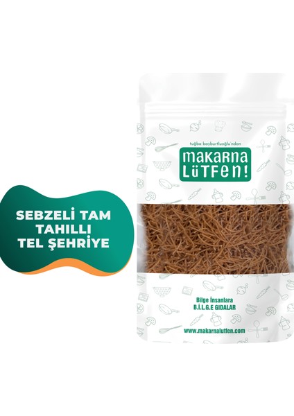 Sebzeli Tam Tahıllı Tel Şehriye (200 gram)