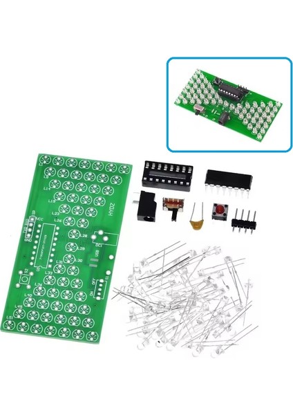 5V LED Elektronik Kum Saati Hobi Devresi Dıy Lehimleme Kiti - Demonte(Montesiz)
