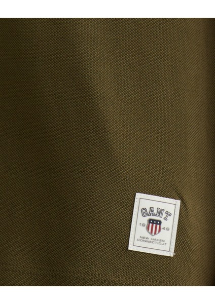 Erkek Yeşil Relaxed Fit Bisiklet Yaka Logolu T-Shirt 2325137T.301