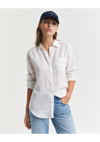 Kadın Beyaz Relaxed Fit Klasik Yaka Gömlek 4300479.110 fiyatları