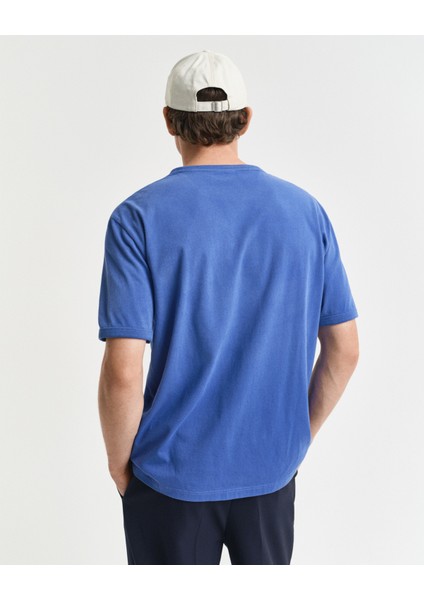 Erkek Lacivert Relaxed Fit Bisiklet Yaka Logolu T-Shirt 2003314.407 modelleri