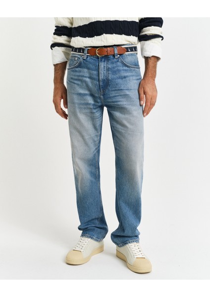 Erkek Mavi Straight Fit Pantolon 1000416.983 fiyatları