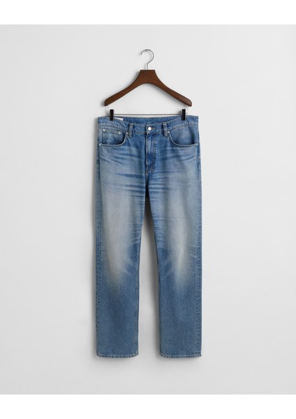 Erkek Mavi Straight Fit Pantolon 1000416.983 indirimleri