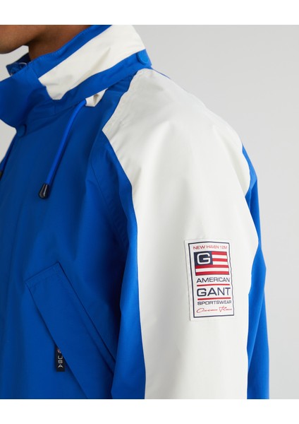 Erkek Lacivert Regular Fit Kapüşonlu Renk Bloklu Mont 7006499.447