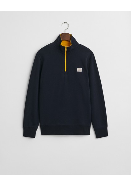 Erkek Lacivert Regular Fit Yarım Fermuarlı Logolu Sweatshirt 2067021.433 fırsatları